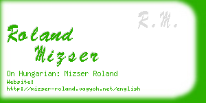 roland mizser business card